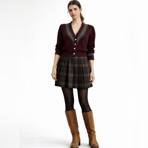 Vintage Ralph Lauren 100% Wool Fair Isle Equestrian Academia Cardigan Sz M 🧡🎀 - Picture 1 of 14